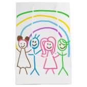 Upload Childs Drawing Draai Kinder kunstwerk naar Medium Cadeauzakje (Achterkant)