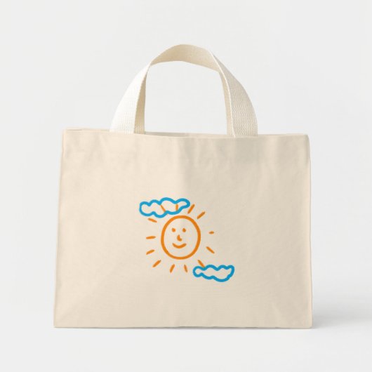Upload Childs Drawing Draai Kinder kunstwerk naar Mini Tote Bag (Voorkant)