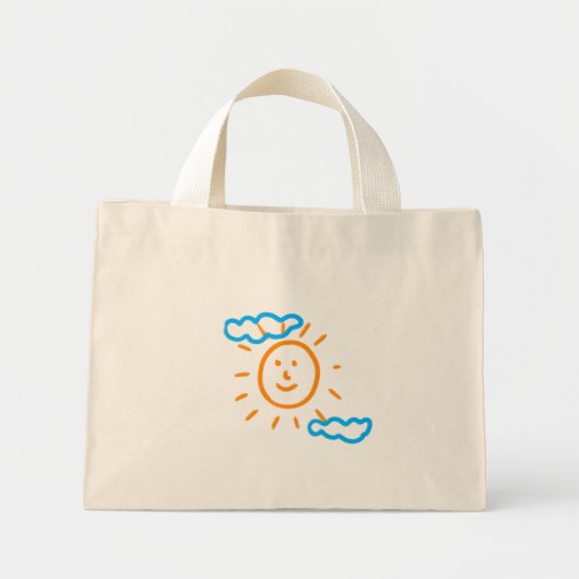 Upload Childs Drawing Draai Kinder kunstwerk naar Mini Tote Bag (Voorkant)
