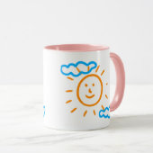 Upload Childs Drawing Draai Kinder kunstwerk naar Mok (Voorkant rechts)