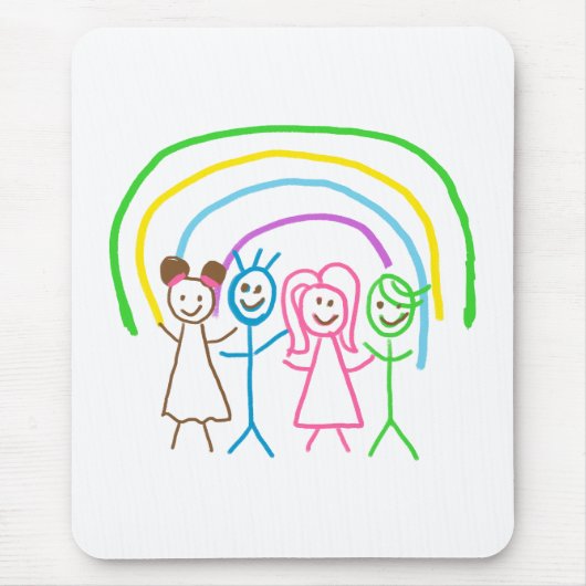 Upload Childs Drawing Draai Kinder kunstwerk naar Muismat (Voorkant)