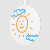 Upload Childs Drawing Draai Kinder kunstwerk naar Ornament (voorkant)