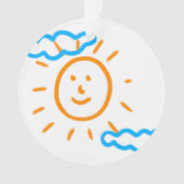 Upload Childs Drawing Draai Kinder kunstwerk naar Ornament (voorkant)