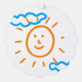 Upload Childs Drawing Draai Kinder kunstwerk naar Ornament Kaart (Voorkant)