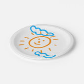 Upload Childs Drawing Draai Kinder kunstwerk naar Papieren Bordje (Gekanteld)