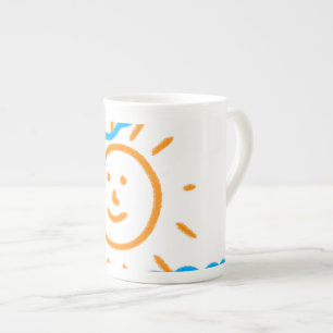 Upload Childs Drawing Draai Kinder kunstwerk naar Porselein Kop