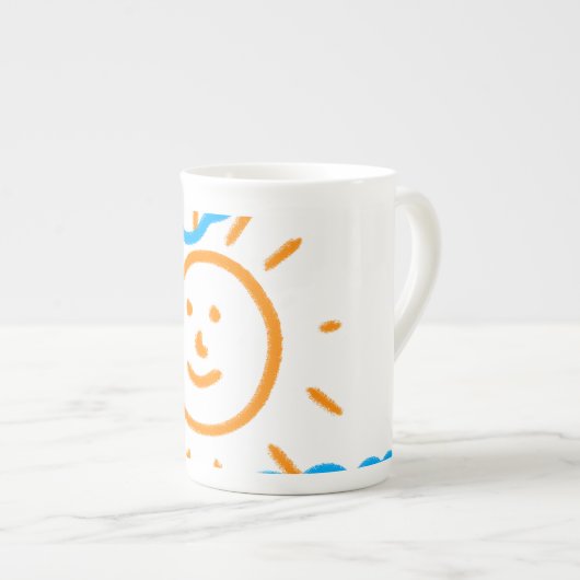 Upload Childs Drawing Draai Kinder kunstwerk naar Porselein Kop (Voorkant rechts)