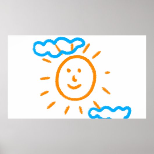 Upload Childs Drawing Draai Kinder kunstwerk naar Poster (Voorkant)