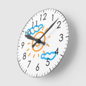 Upload Childs Drawing Draai Kinder kunstwerk naar Ronde Klok (Hoek)