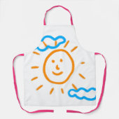 Upload Childs Drawing Draai Kinder kunstwerk naar Schort (Voorkant)