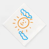 Upload Childs Drawing Draai Kinder kunstwerk naar Servet (Hoek)