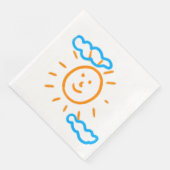 Upload Childs Drawing Draai Kinder kunstwerk naar Servet (Hoek)