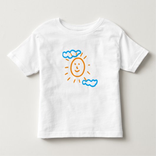 Upload Childs Drawing Draai Kinder kunstwerk naar Shirts (Voorkant)