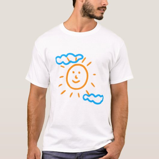 Upload Childs Drawing Draai Kinder kunstwerk naar T-shirt (Voorkant)