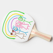 Upload Childs Drawing Draai Kinder kunstwerk naar Tafeltennisbatje (Zijkant)