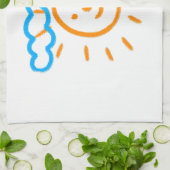 Upload Childs Drawing Draai Kinder kunstwerk naar Theedoek (Gevouwen)