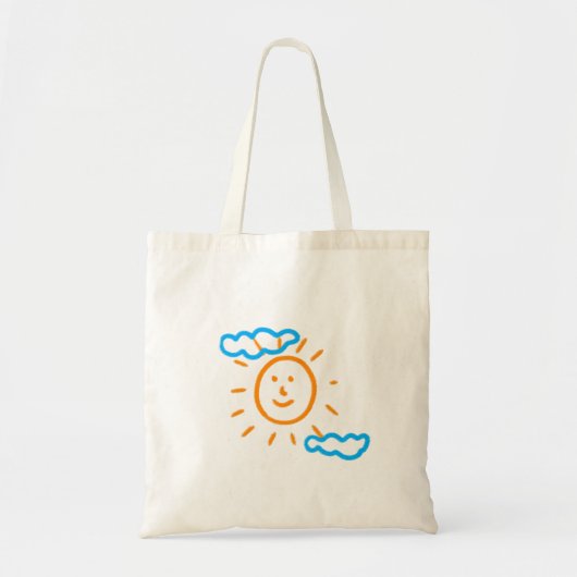 Upload Childs Drawing Draai Kinder kunstwerk naar Tote Bag (Voorkant)