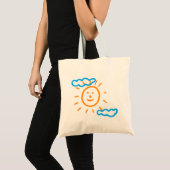 Upload Childs Drawing Draai Kinder kunstwerk naar Tote Bag (Voorkant (product))