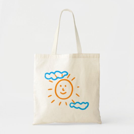 Upload Childs Drawing Draai Kinder kunstwerk naar Tote Bag (Voorkant)