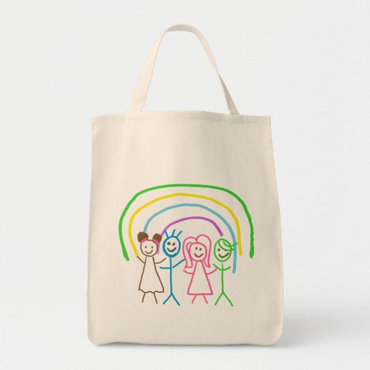 Upload Childs Drawing Draai Kinder kunstwerk naar Tote Bag (Voorkant)