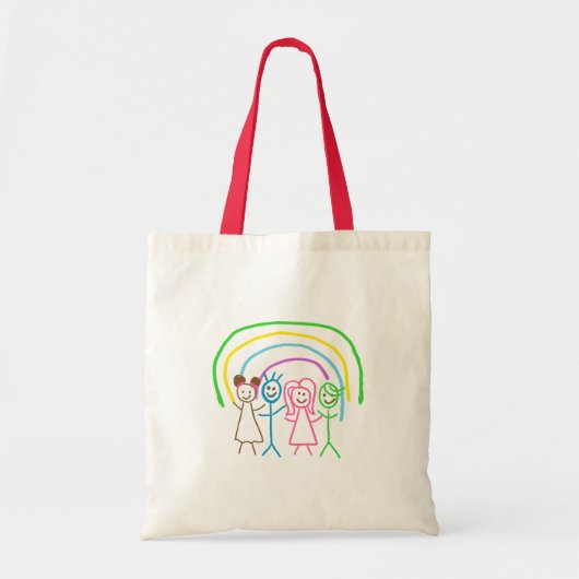 Upload Childs Drawing Draai Kinder kunstwerk naar Tote Bag (Voorkant)