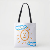 Upload Childs Drawing Draai Kinder kunstwerk naar Tote Bag (Voorkant)