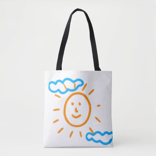 Upload Childs Drawing Draai Kinder kunstwerk naar Tote Bag (Voorkant)