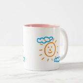 Upload Childs Drawing Draai Kinder kunstwerk naar Tweekleurige Koffiemok (Voorkant rechts)