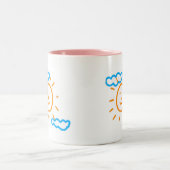 Upload Childs Drawing Draai Kinder kunstwerk naar Tweekleurige Koffiemok (Center)