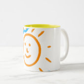 Upload Childs Drawing Draai Kinder kunstwerk naar Tweekleurige Koffiemok (Voorkant rechts)