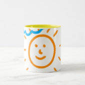 Upload Childs Drawing Draai Kinder kunstwerk naar Tweekleurige Koffiemok (Center)