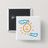 Upload Childs Drawing Draai Kinder kunstwerk naar Vierkante Button 5,1 Cm (Voorkant /achterkant)