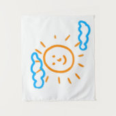 Upload Childs Drawing Draai Kinder kunstwerk naar Wandkleed (Voorkant)