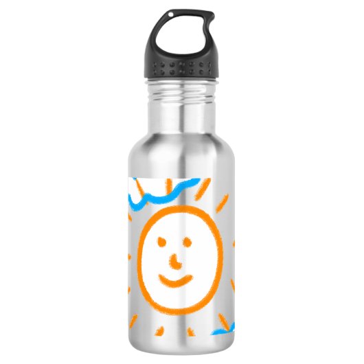 Upload Childs Drawing Draai Kinder kunstwerk naar Waterfles (Voorkant)