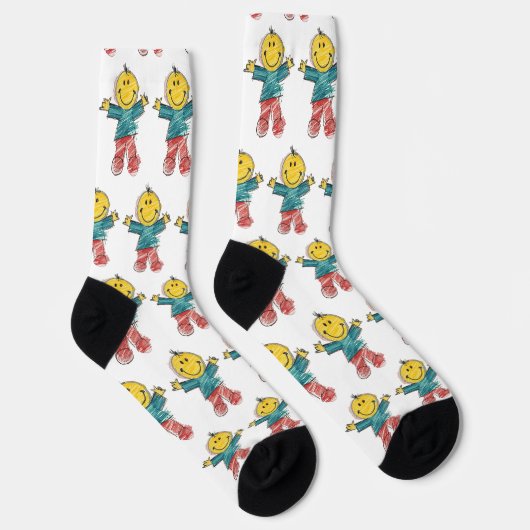 Upload Childs Drawing Turn Kids Artwork to Socks Sokken (Rechts)
