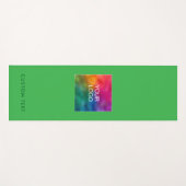 Upload Company Logo Custom Text Monogram Template Yogamat (Voorkant (horizontaal))