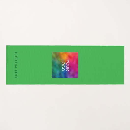 Upload Company Logo Custom Text Monogram Template Yogamat (Voorkant (horizontaal))