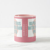 upload & creëer roze foto_mok met naam mok (Midden)