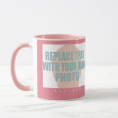 upload & creëer roze foto_mok met naam mok (Links)