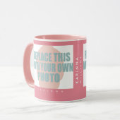 upload & creëer roze foto_mok met naam mok (Voorkant links)