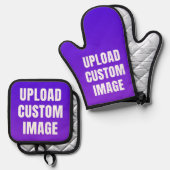 Upload Custom 2 Image - Add Your Own To Print On A Ovenwant & Pannenlap Set (Voorkant / Achterkant)