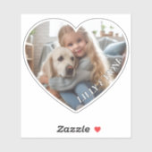 Upload Custom Heart Photo Valentijn Gift Naam toev Sticker (Vel)