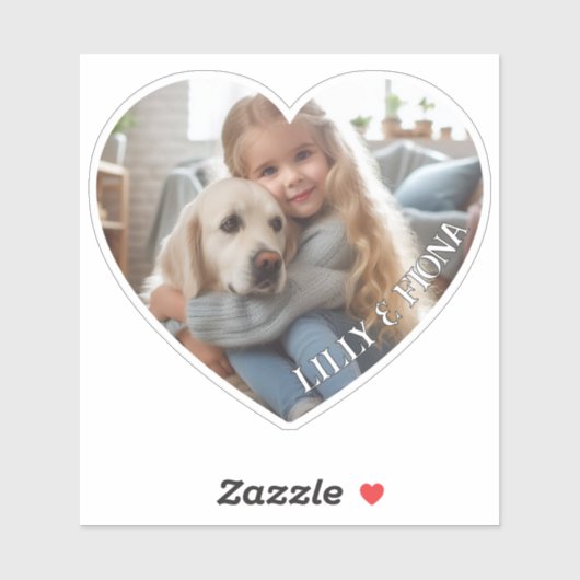 Upload Custom Heart Photo Valentijn Gift Naam toev Sticker (Vel)