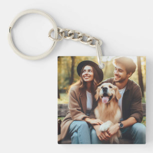 Upload Custom Pet Family Photo Keepsake Gift Sleutelhanger