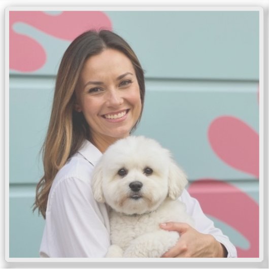 Upload Custom Pet Pic Gift Sticker voor Dog Parent (Voorkant)