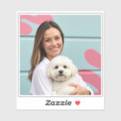 Upload Custom Pet Pic Gift Sticker voor Dog Parent (Vel)