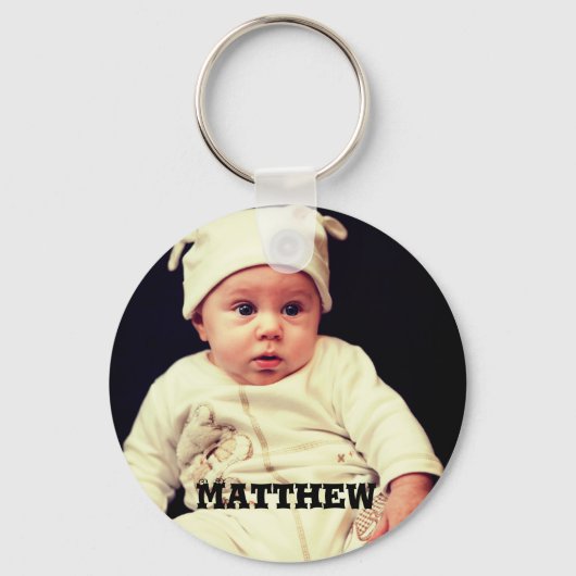 Upload de foto en de naam van uw Baby Sleutelhanger (Voorkant)