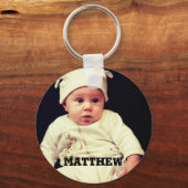 Upload de foto en de naam van uw Baby Sleutelhanger (Voorkant)