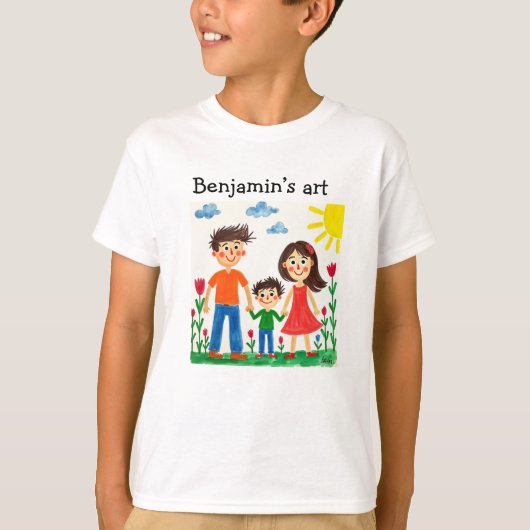 Upload de kunst van uw kind op dit shirt (Voorkant)
