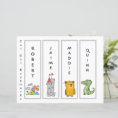 Upload de naam en het kunstwerk van uw kind (Staand voorkant)